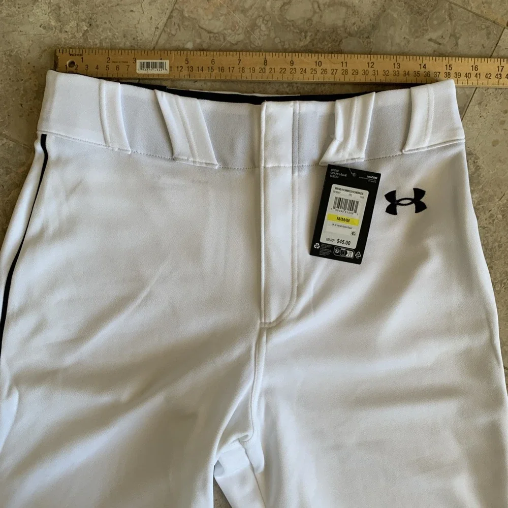 Under Armour Mens UA Utility Pro Piped Knicker Baseball Pants White Size M NWT